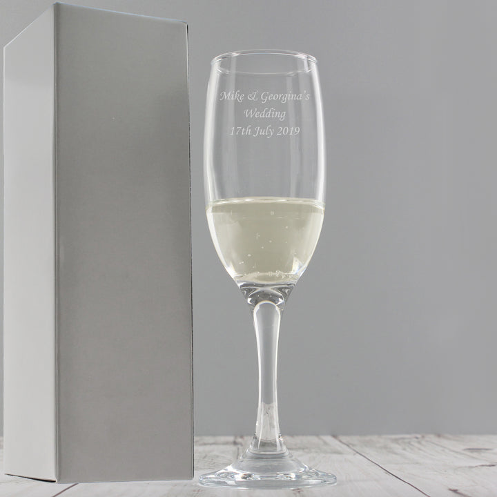 Personalised Traditional Toast Flute - part of the Gifts Finder Personalised Champagne Flutes collection