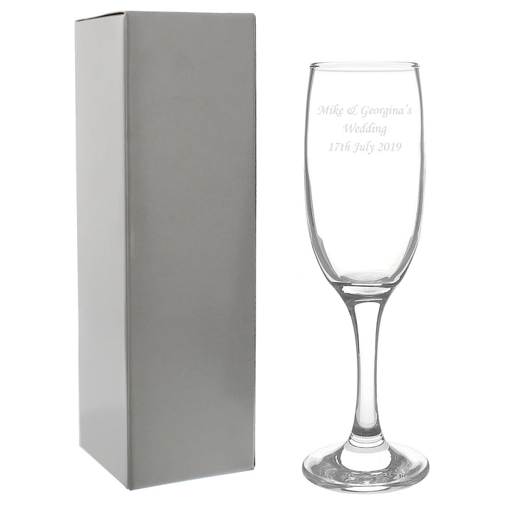 Personalised Traditional Toast Flute - part of the Gifts Finder Personalised Champagne Flutes collection