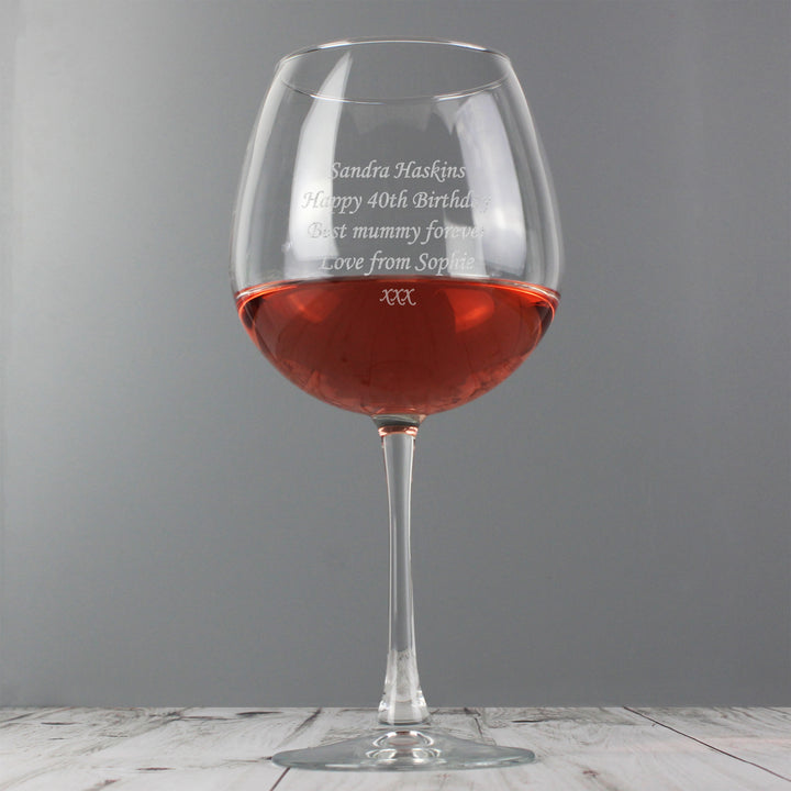 Buy Personalised Bottle of Wine Glass available now at www.giftsfinder.co.uk