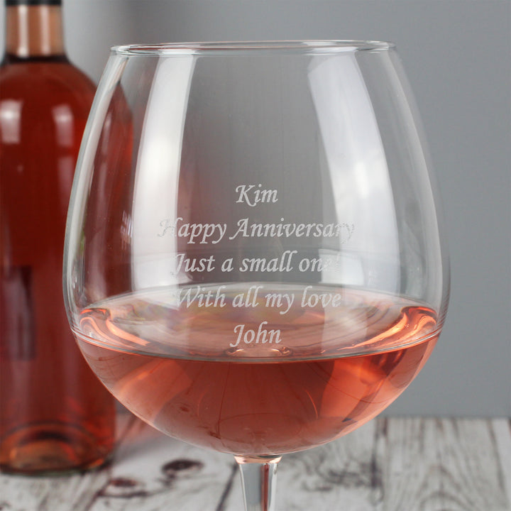 Buy Personalised Bottle of Wine Glass available now at www.giftsfinder.co.uk