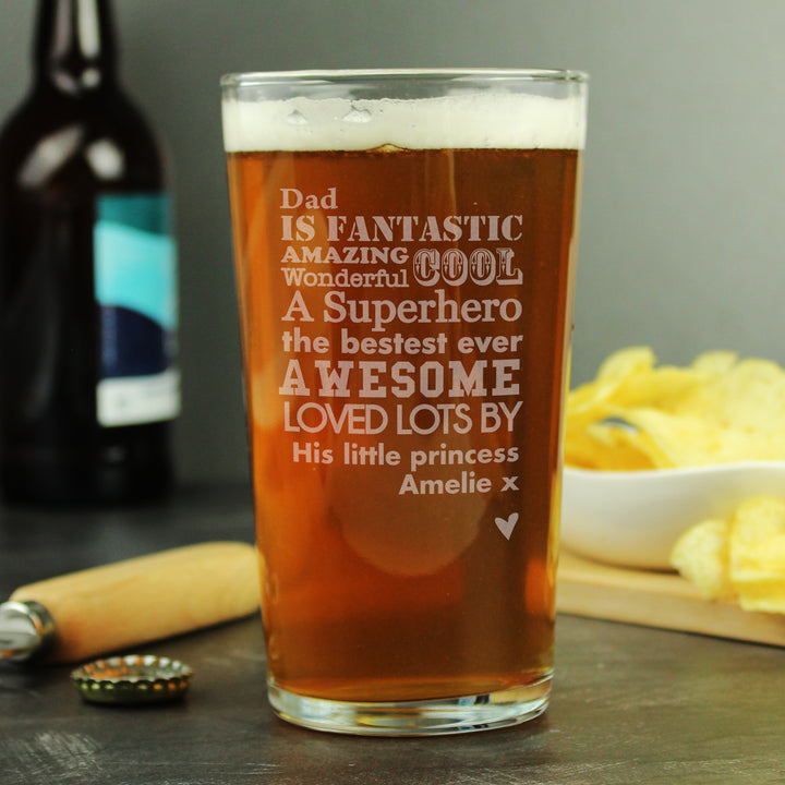 Buy Personalised He is...Pint Glass available now at www.giftsfinder.co.uk