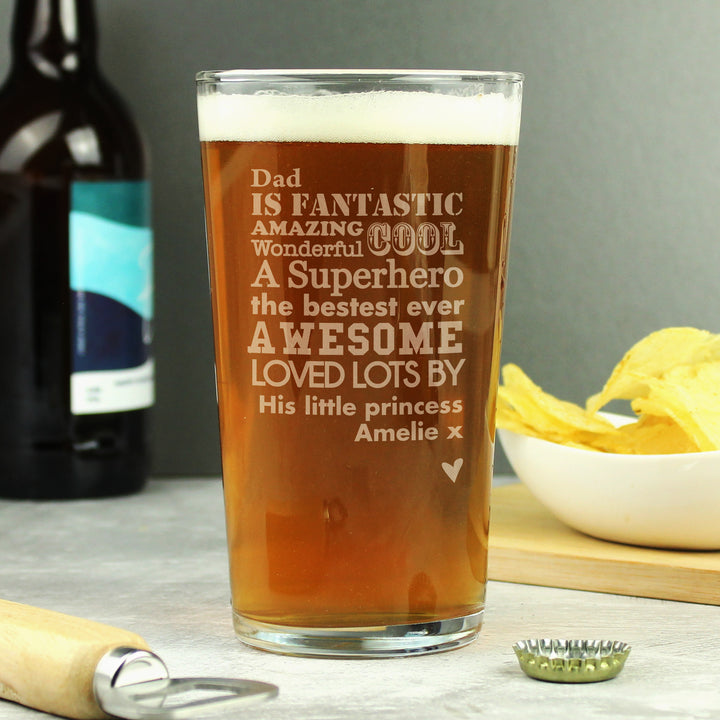 Buy Personalised He is...Pint Glass available now at www.giftsfinder.co.uk