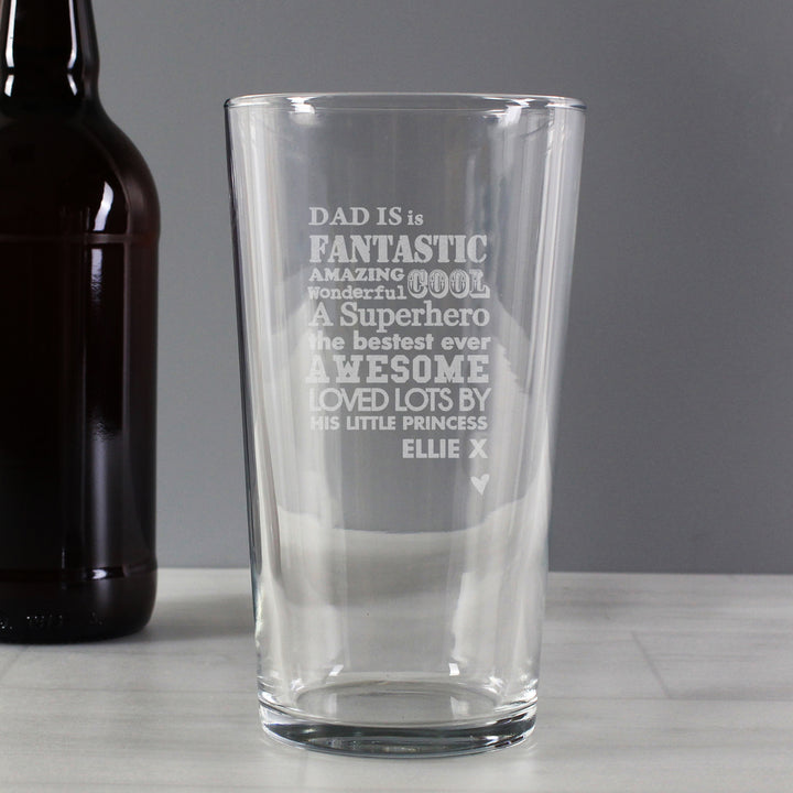 Buy Personalised He is...Pint Glass available now at www.giftsfinder.co.uk