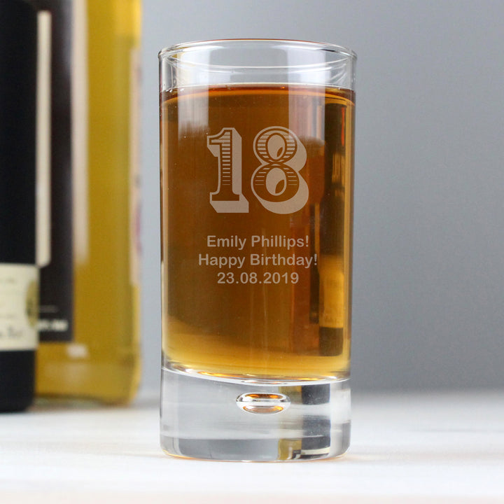 Buy Personalised Age Bubble Shot Glass available now at www.giftsfinder.co.uk