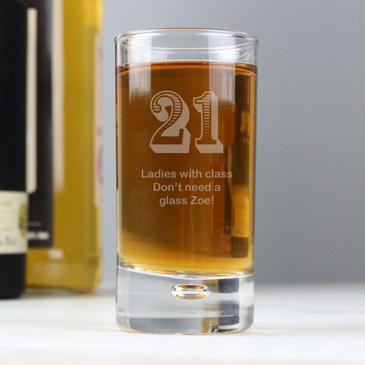 Buy Personalised Age Bubble Shot Glass available now at www.giftsfinder.co.uk