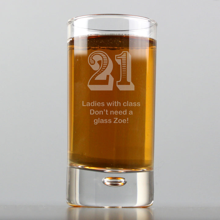 Buy Personalised Age Bubble Shot Glass available now at www.giftsfinder.co.uk