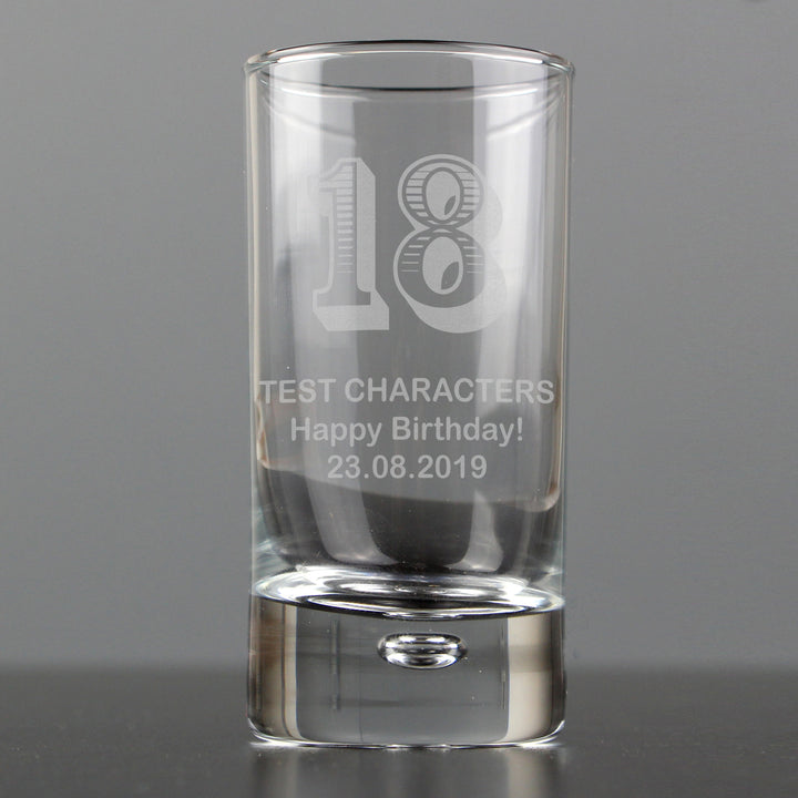 Buy Personalised Age Bubble Shot Glass available now at www.giftsfinder.co.uk