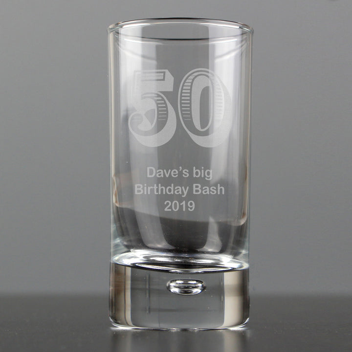 Buy Personalised Age Bubble Shot Glass available now at www.giftsfinder.co.uk