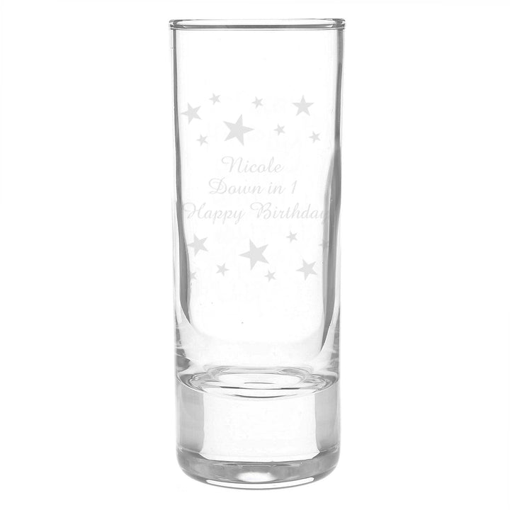 Personalised Starry Shot Glass in gift category Personalised Shot Glasses