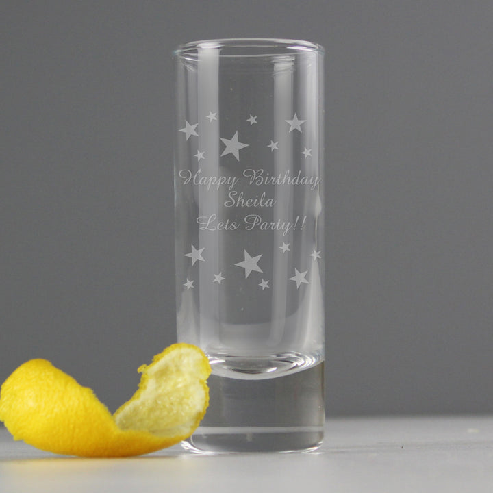 Personalised Starry Shot Glass in gift category Personalised Shot Glasses