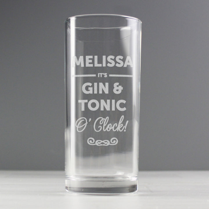 Buy Personalised Its...O'Clock Hi Ball Bubble Glass available now at www.giftsfinder.co.uk