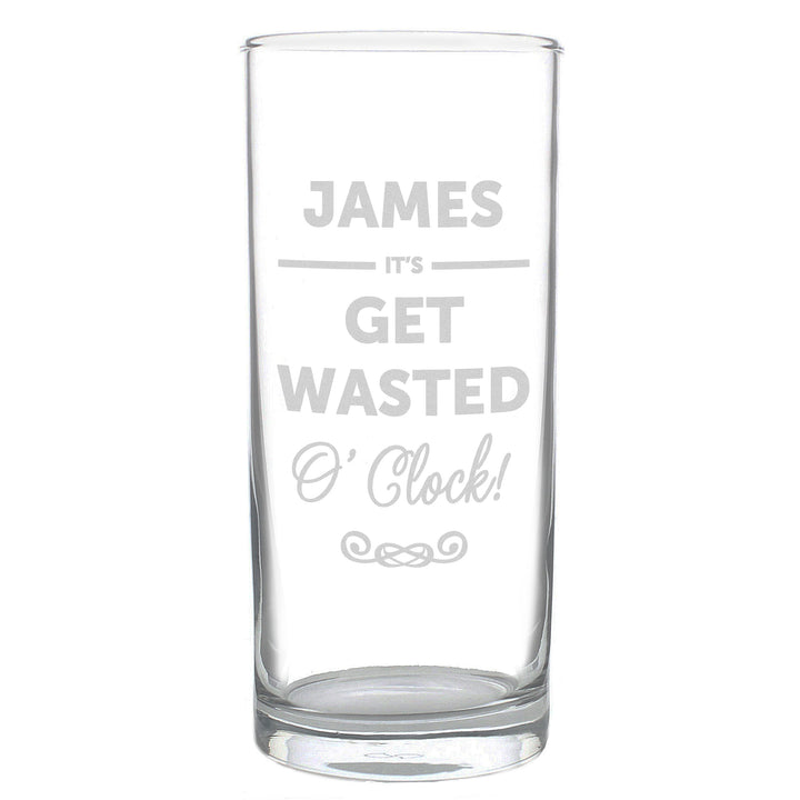 Buy Personalised Its...O'Clock Hi Ball Bubble Glass available now at www.giftsfinder.co.uk