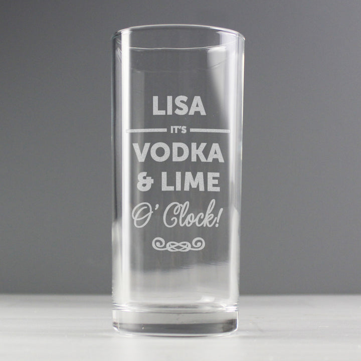 Buy Personalised Its...O'Clock Hi Ball Bubble Glass available now at www.giftsfinder.co.uk