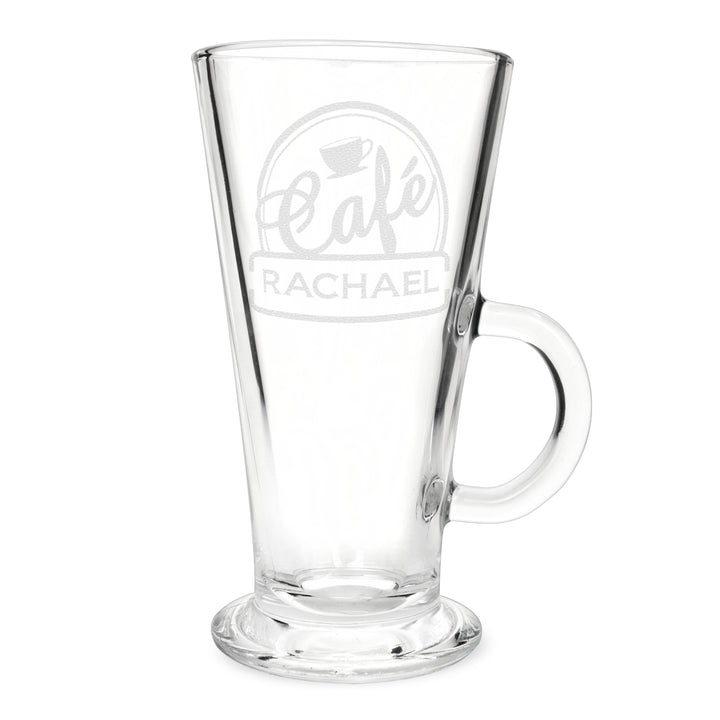 Personalised Cafe Latte Glass - part of the Gifts Finder Personalised Latte Cups collection