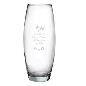 Buy Personalised Butterflies and Flowers Bullet Vase available now at www.giftsfinder.co.uk