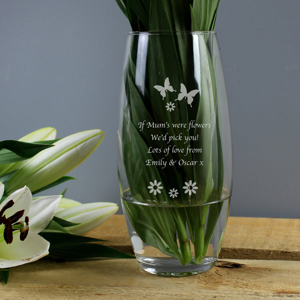 Buy Personalised Butterflies and Flowers Bullet Vase available now at www.giftsfinder.co.uk