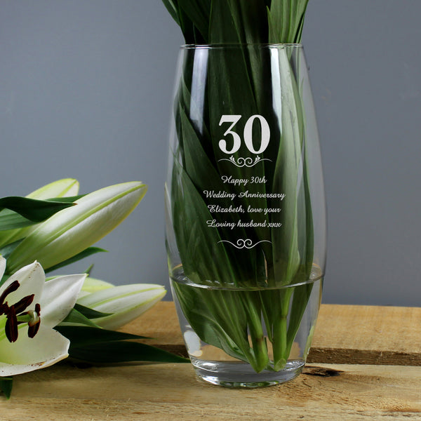 Buy Personalised 30 Years Bullet Vase available now at www.giftsfinder.co.uk