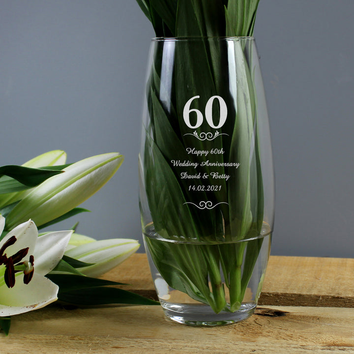 Buy Personalised 60 Years Bullet Vase available now at www.giftsfinder.co.uk