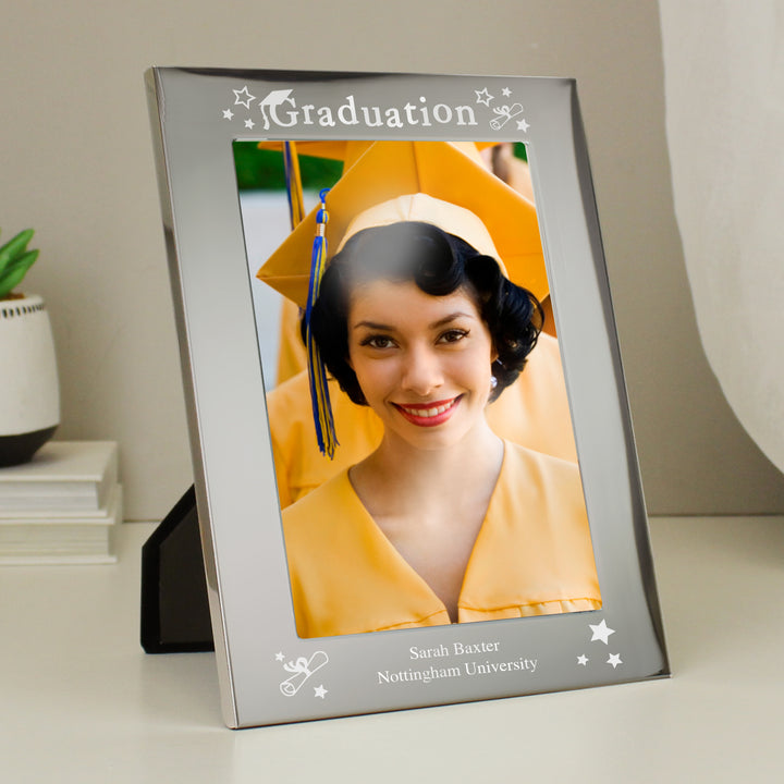 Buy Personalised Graduation 5x7 Silver Photo Frame available now at www.giftsfinder.co.uk