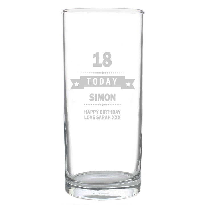 Buy Personalised Birthday Star Hi Ball Glass available now at www.giftsfinder.co.uk