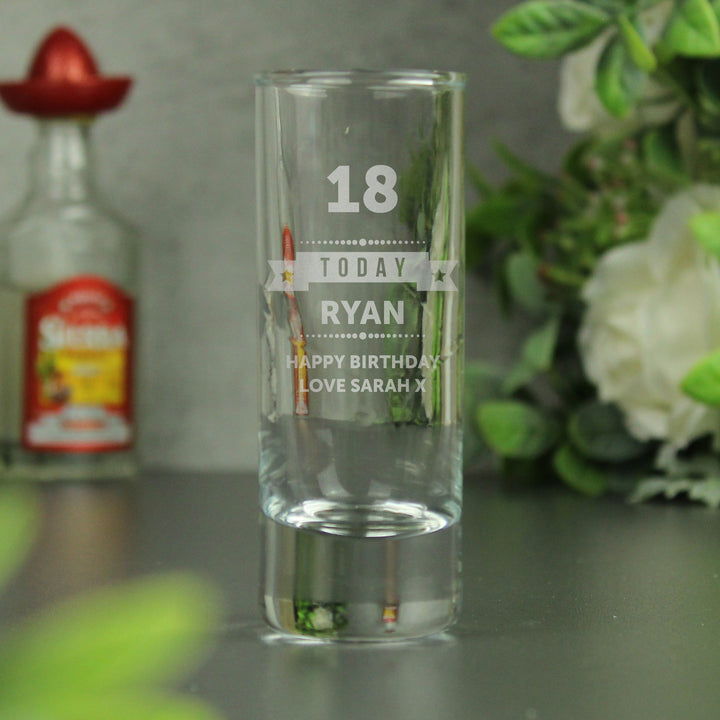 Buy Personalised Birthday Star Shot Glass available now at www.giftsfinder.co.uk