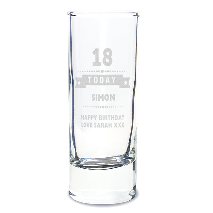 Buy Personalised Birthday Star Shot Glass available now at www.giftsfinder.co.uk