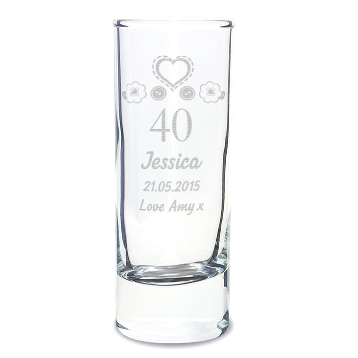 Personalised Birthday Craft Shot Glass Engraved - part of the Gifts Finder Personalised Birthday Gifts collection