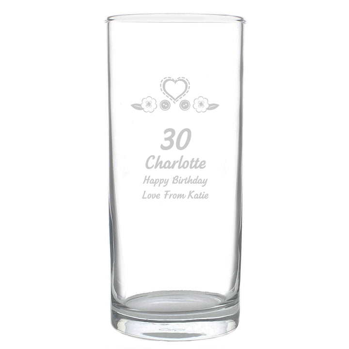 Buy Personalised Birthday Craft Hi Ball Glass available now at www.giftsfinder.co.uk