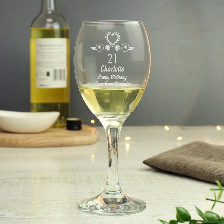 Personalised Birthday Craft Wine Glass - part of the Gifts Finder Personalised Birthday Gifts collection