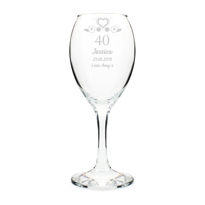 Personalised Birthday Craft Wine Glass - part of the Gifts Finder Personalised Birthday Gifts collection