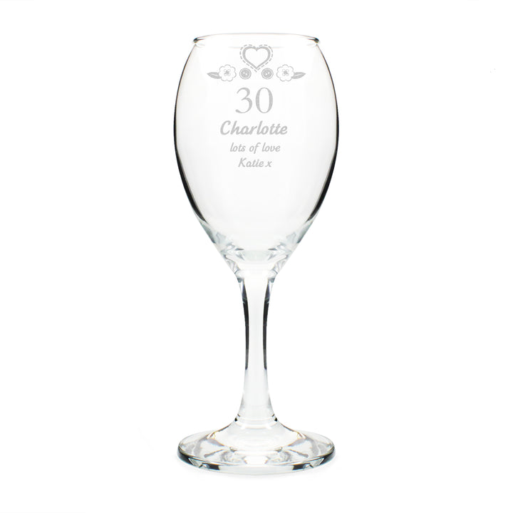 Personalised Birthday Craft Wine Glass - part of the Gifts Finder Personalised Birthday Gifts collection