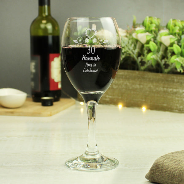 Buy Personalised Birthday Craft Wine Glass available now at www.giftsfinder.co.uk