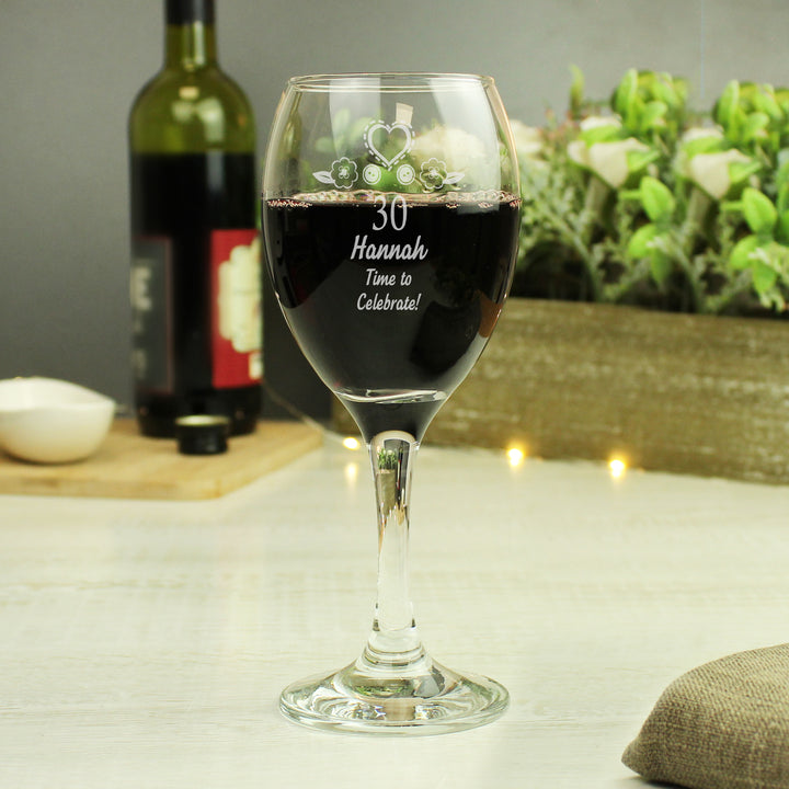 Personalised Birthday Craft Wine Glass - part of the Gifts Finder Personalised Birthday Gifts collection