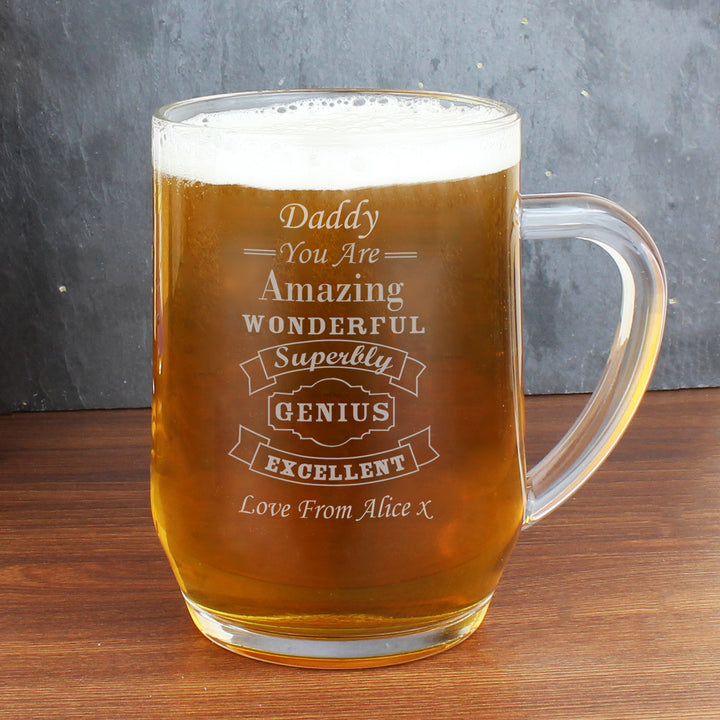 Personalised Vintage Typography Tankard - part of the Gifts Finder Personalised Tankards collection