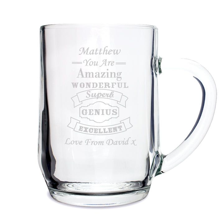 Personalised Vintage Typography Tankard - part of the Gifts Finder Personalised Tankards collection