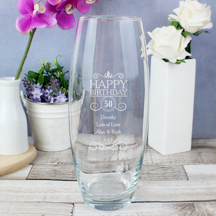 Buy Personalised Birthday Bullet Vase available now at www.giftsfinder.co.uk