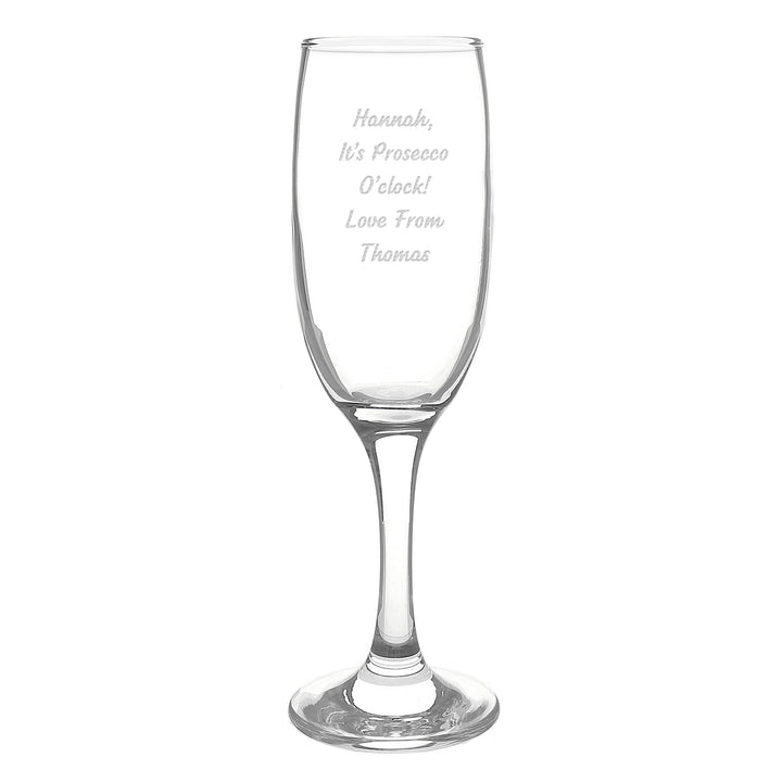 Buy Personalised Any Message Prosecco Flute at www.giftsfinder.co.uk