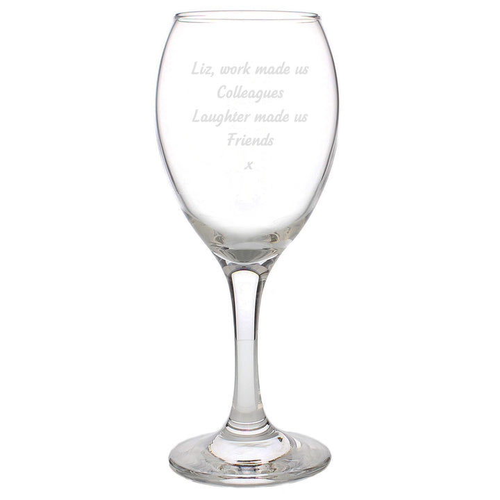 Personalised Any Message Wine Glass - part of the Gifts Finder Personalised Wine Glasses collection