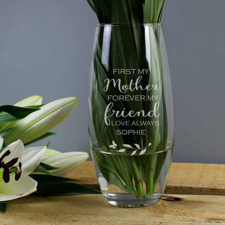 Buy Personalised 'First My Mother, Forever My Friend' Bullet Vase at www.giftsfinder.co.uk