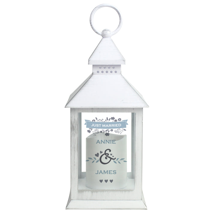 Buy Personalised Couples Special Date White Lantern available now at www.giftsfinder.co.uk