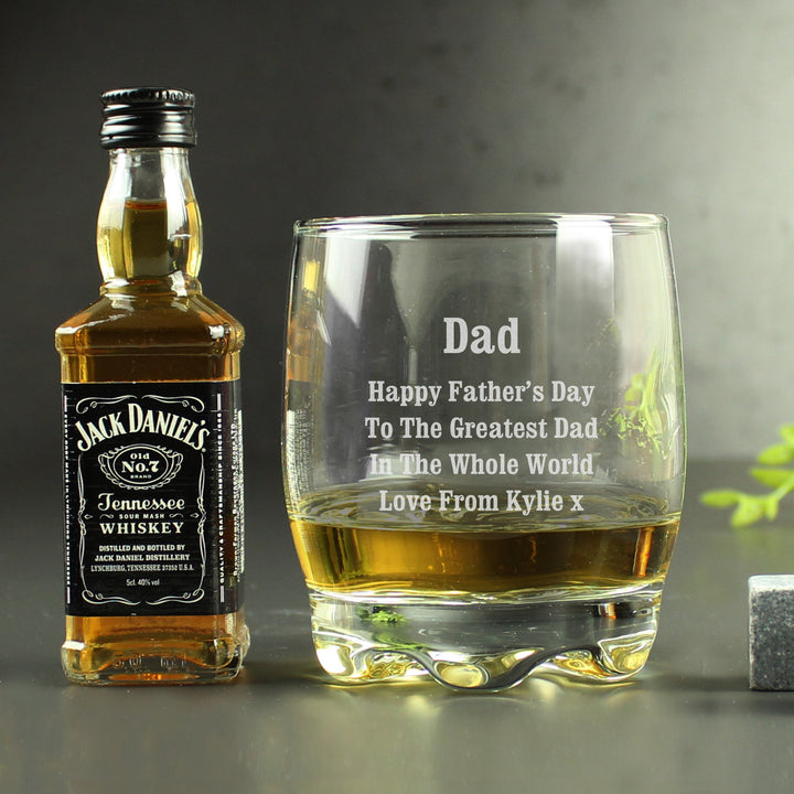 Personalised Tumbler And Whiskey Miniature Set - part of the Gifts Finder Personalised Alcohol Gift Sets collection