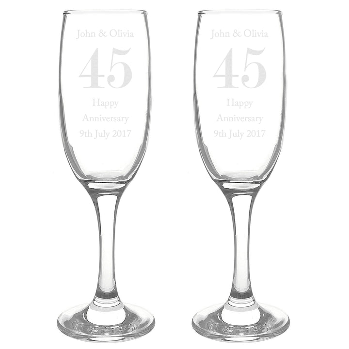 Personalised Anniversary Pair Of Flutes - part of the Gifts Finder Glasses & Barware collection