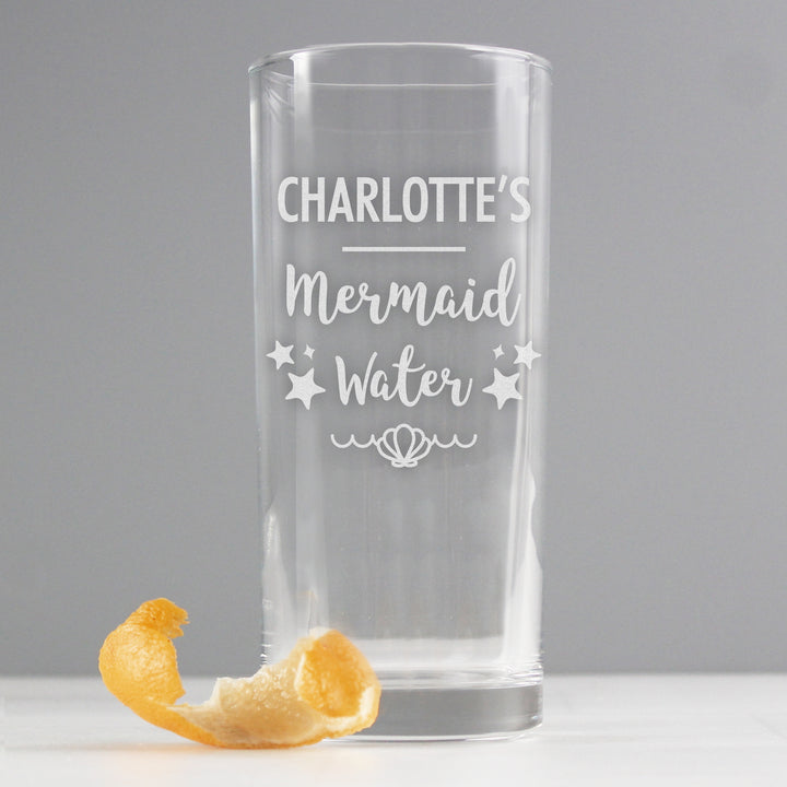 Buy Personalised Mermaid Water Hi Ball Glass at www.giftsfinder.co.uk