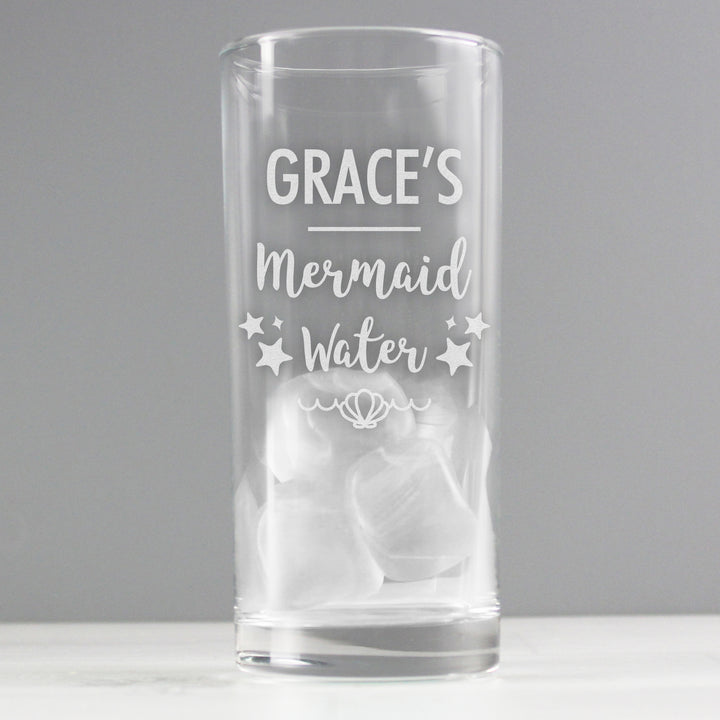 Buy Personalised Mermaid Water Hi Ball Glass at www.giftsfinder.co.uk