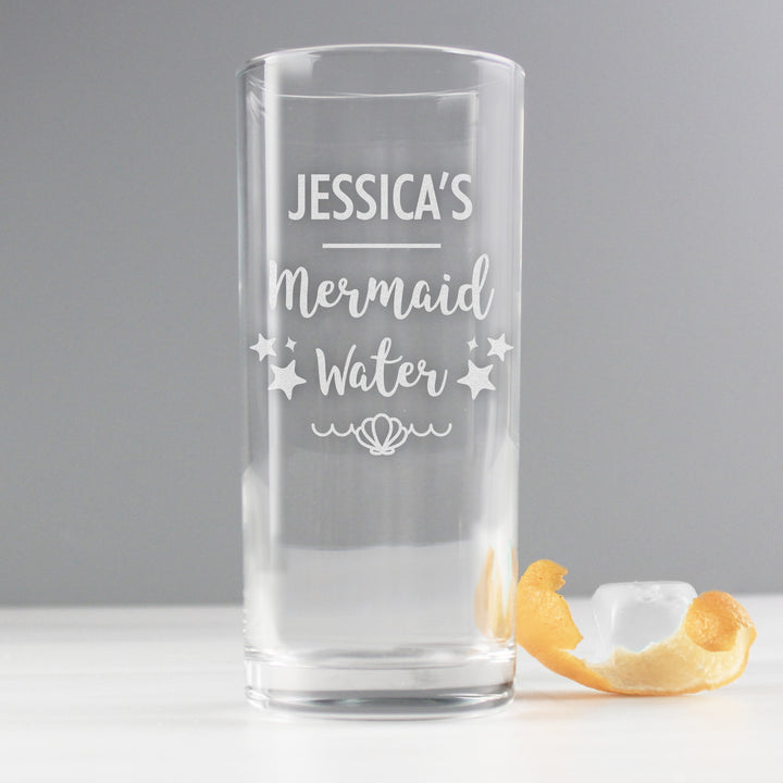 Buy Personalised Mermaid Water Hi Ball Glass at www.giftsfinder.co.uk