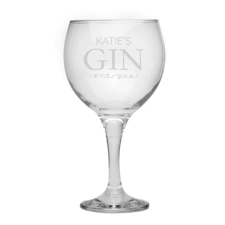 Buy Personalised Gin Balloon Glass at www.giftsfinder.co.uk