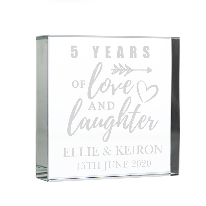 Personalised Anniversary Crystal Token - part of the Gifts Finder Personalised Ornaments & Keepsakes collection