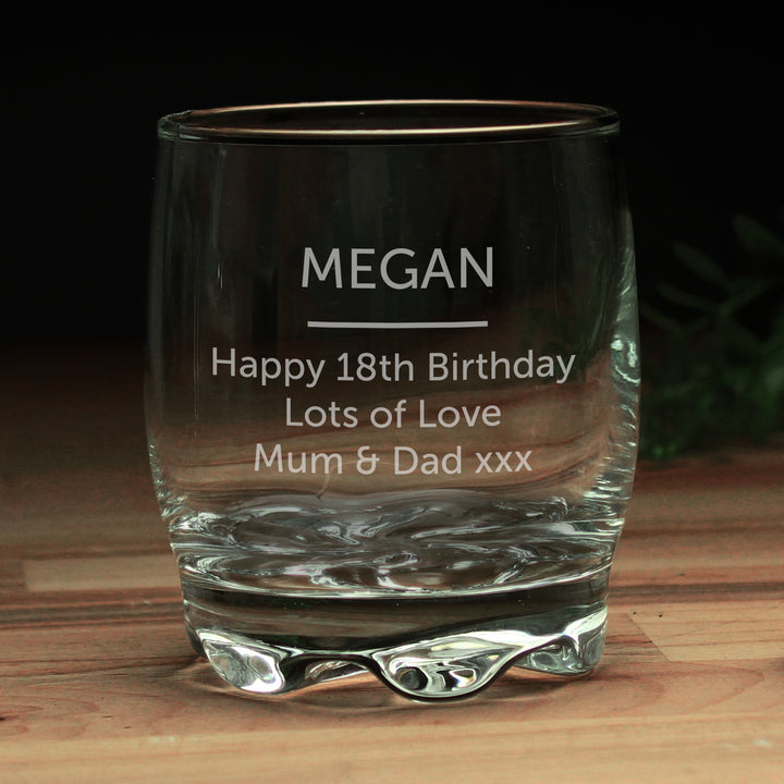 Personalised Whisky Glass in gift category Personalised Drinking Glasses