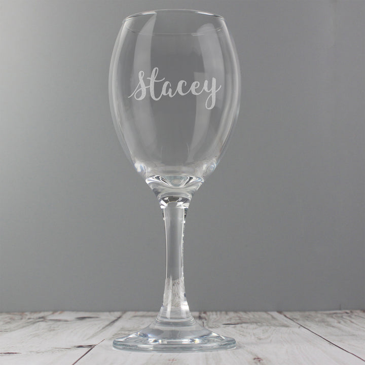 Personalised Name Only Engraved Wine Glass - part of the Gifts Finder Personalised Wine Glasses collection