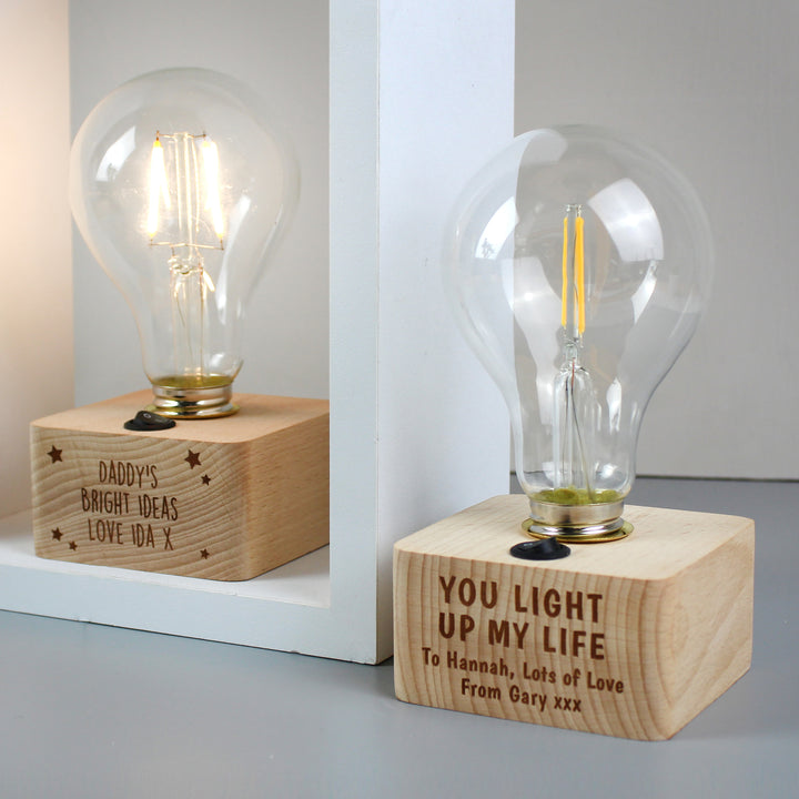 Buy Personalised Stars LED Bulb Table Lamp at www.giftsfinder.co.uk